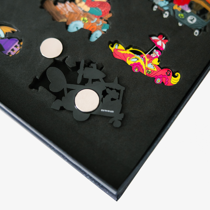 Blu Goblin Wacky Races pin badge box magnet