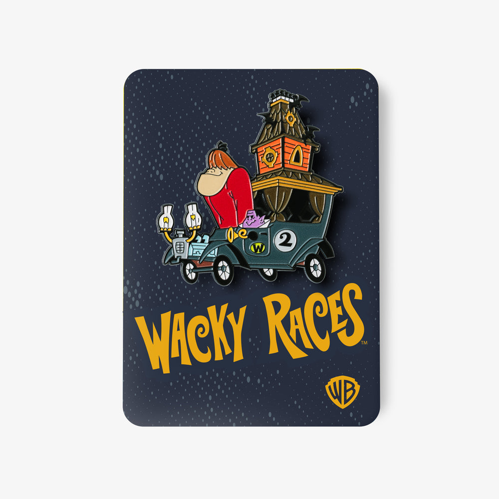 Blu Goblin Wacky Races The Creepy Coupe pin badge with backing