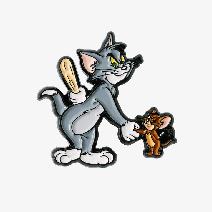 Tom and Jerry shaking hands but about to fight